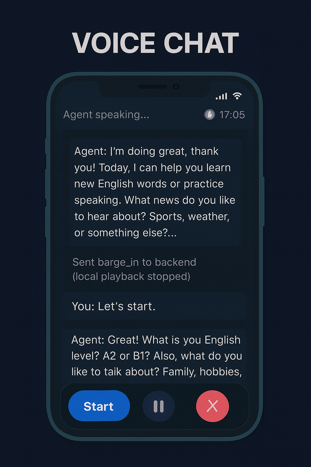 Icon for live real-time voice calls with Julia